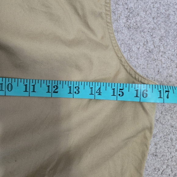 RALPH LAUREN 1967 Khaki Tan Cotton Sleeveless Button-Up Safari Vest. Size Small - Picture 11 of 12